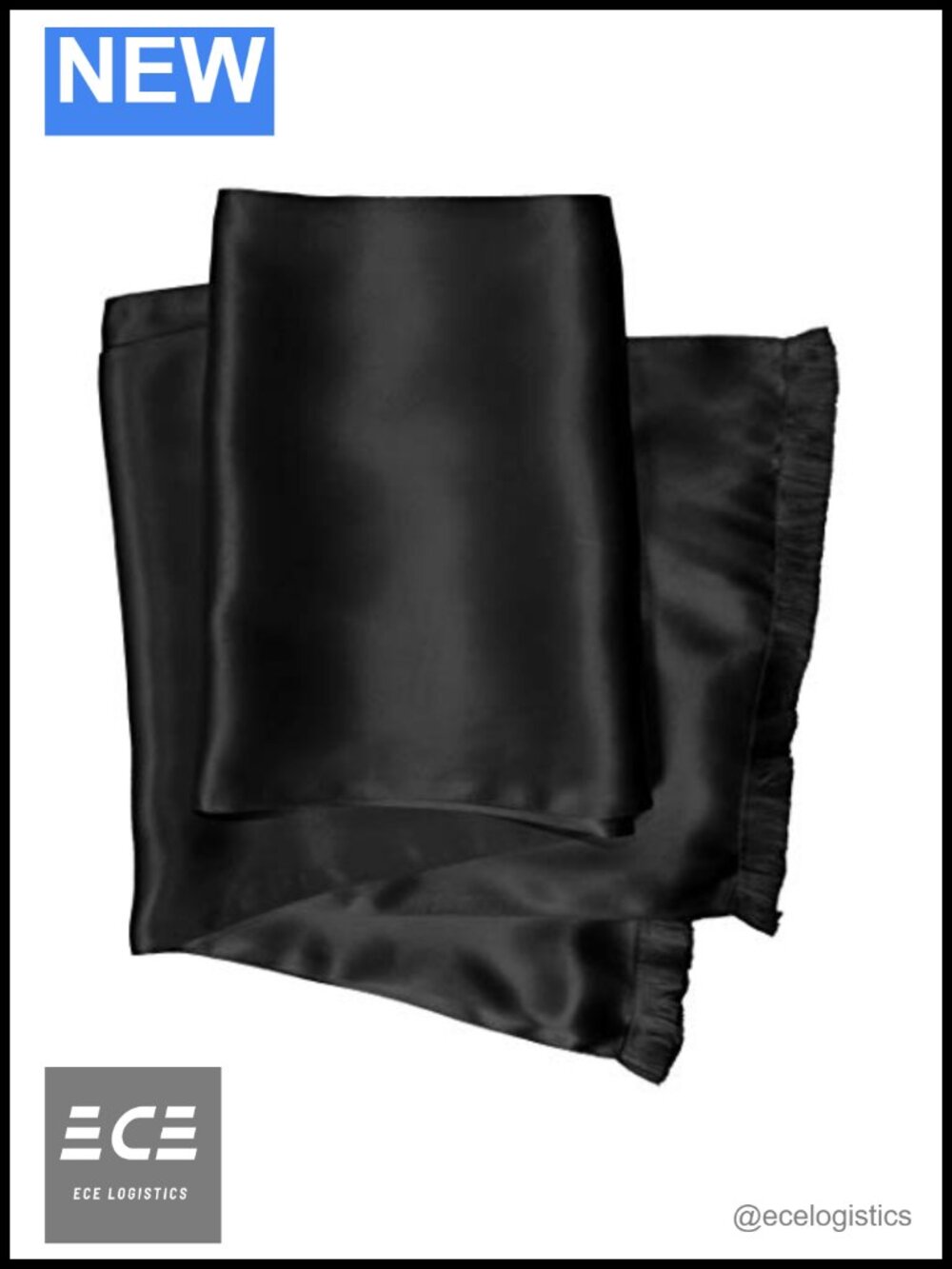 100% Silk Aviator Scarf Double Layer Satin 60x8 Travel